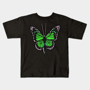 Butterfly 02o, transparent background Kids T-Shirt